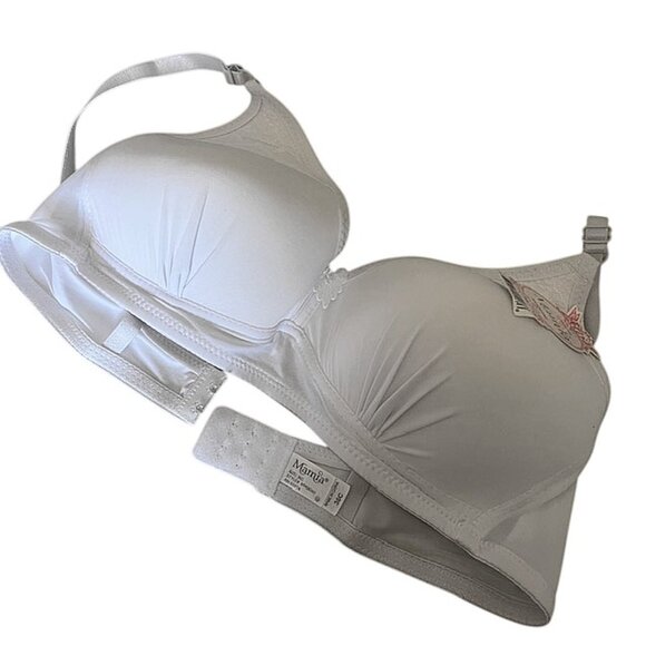 Mamia 2-Pack White & Orange Underwire Bra Set Multi-Color Value Pack Bundle 36C - Picture 6 of 6